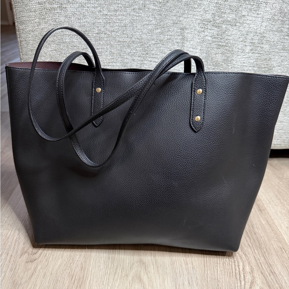 Coach Black Tote with Gold Accents - Picture 7 of 16